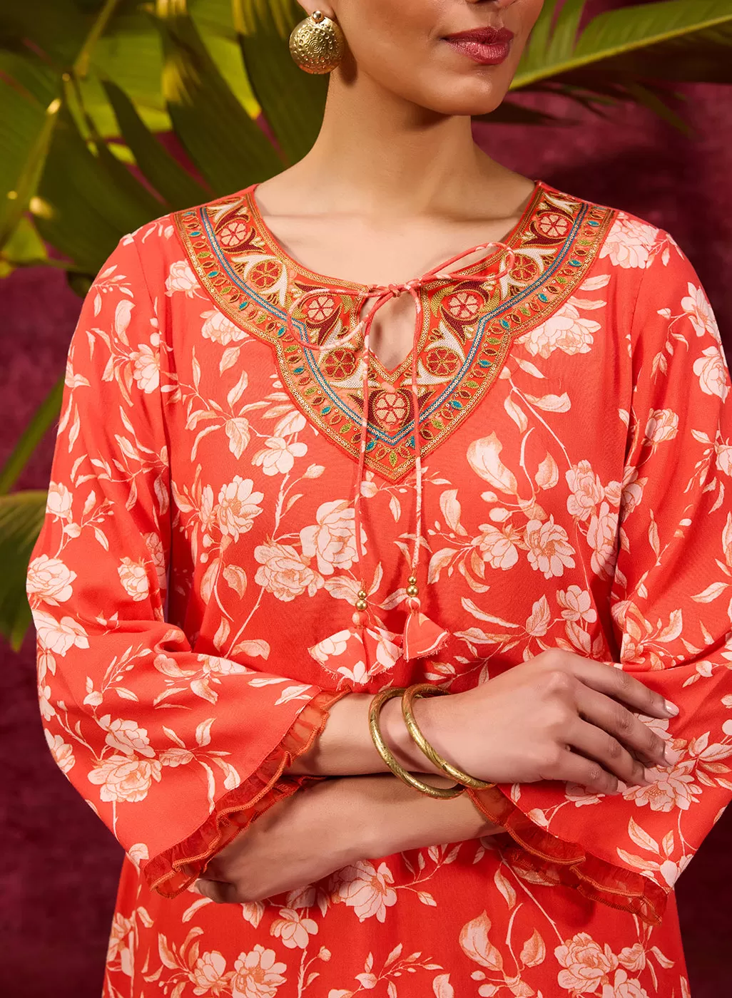 Aina Punch Printed Rayon Kurta Set for Women