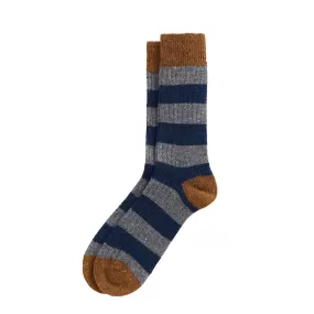 Barbour Houghton Stripe Socks AsphaLight / Navy