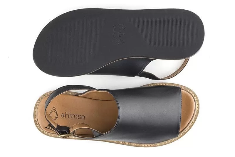 'Bella' women's vegan sandals by Ahimsa - black