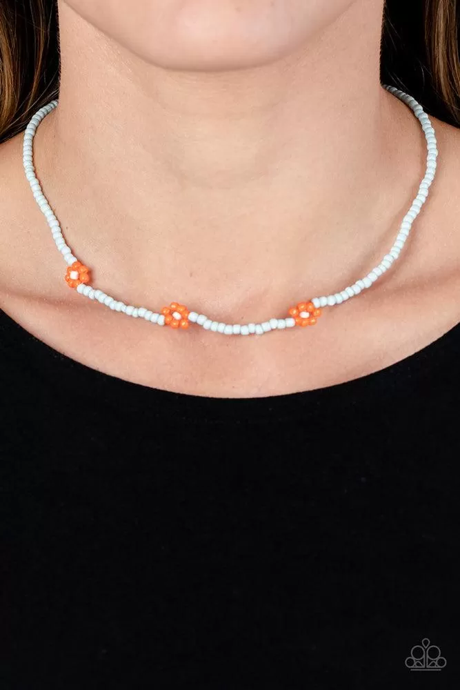 Bewitching Beading Orange Necklace - Paparazzi Accessories