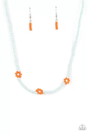 Bewitching Beading Orange Necklace - Paparazzi Accessories