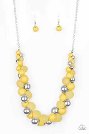 Bubbly Brilliance Yellow Necklace - Paparazzi Accessories