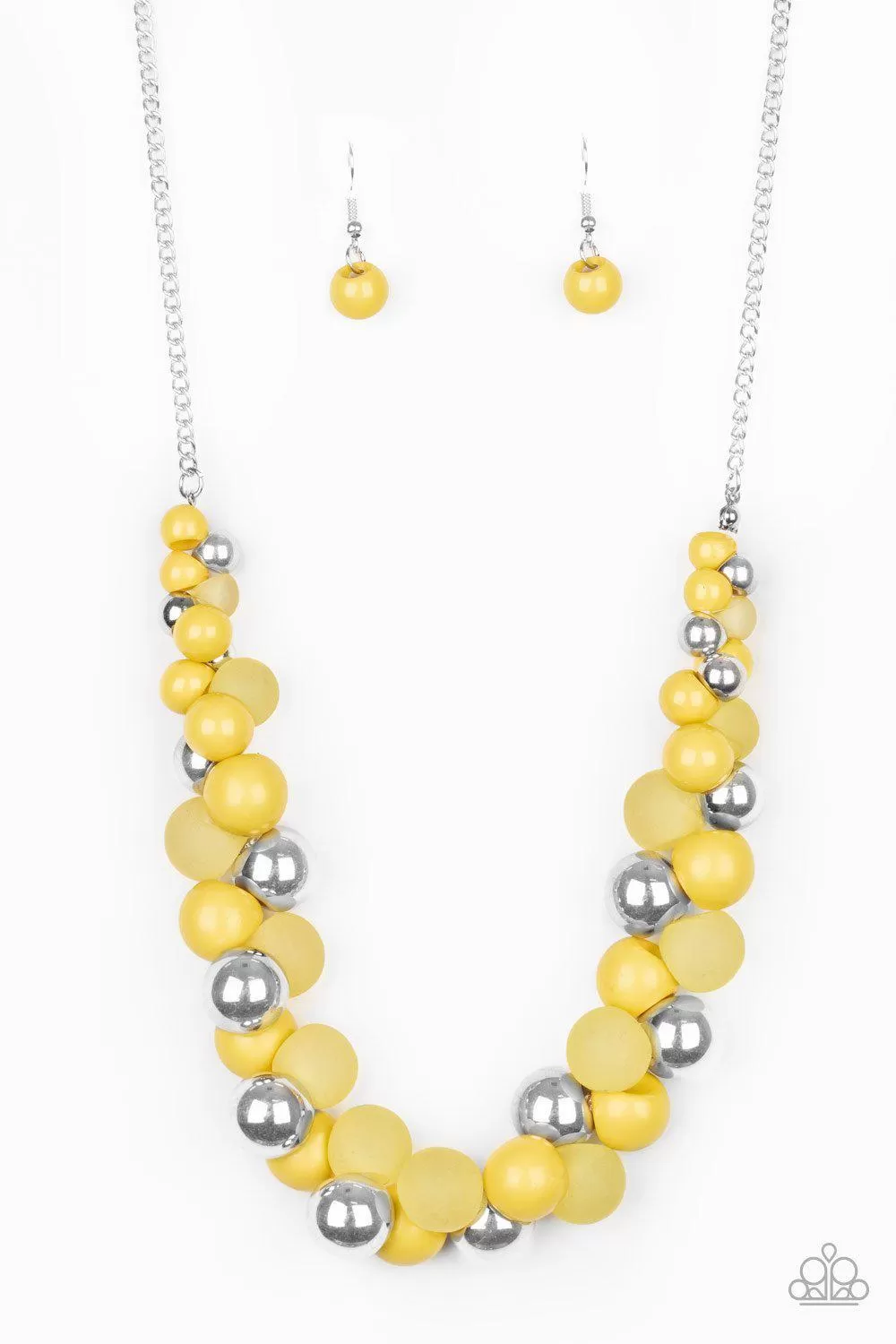 Bubbly Brilliance Yellow Necklace - Paparazzi Accessories