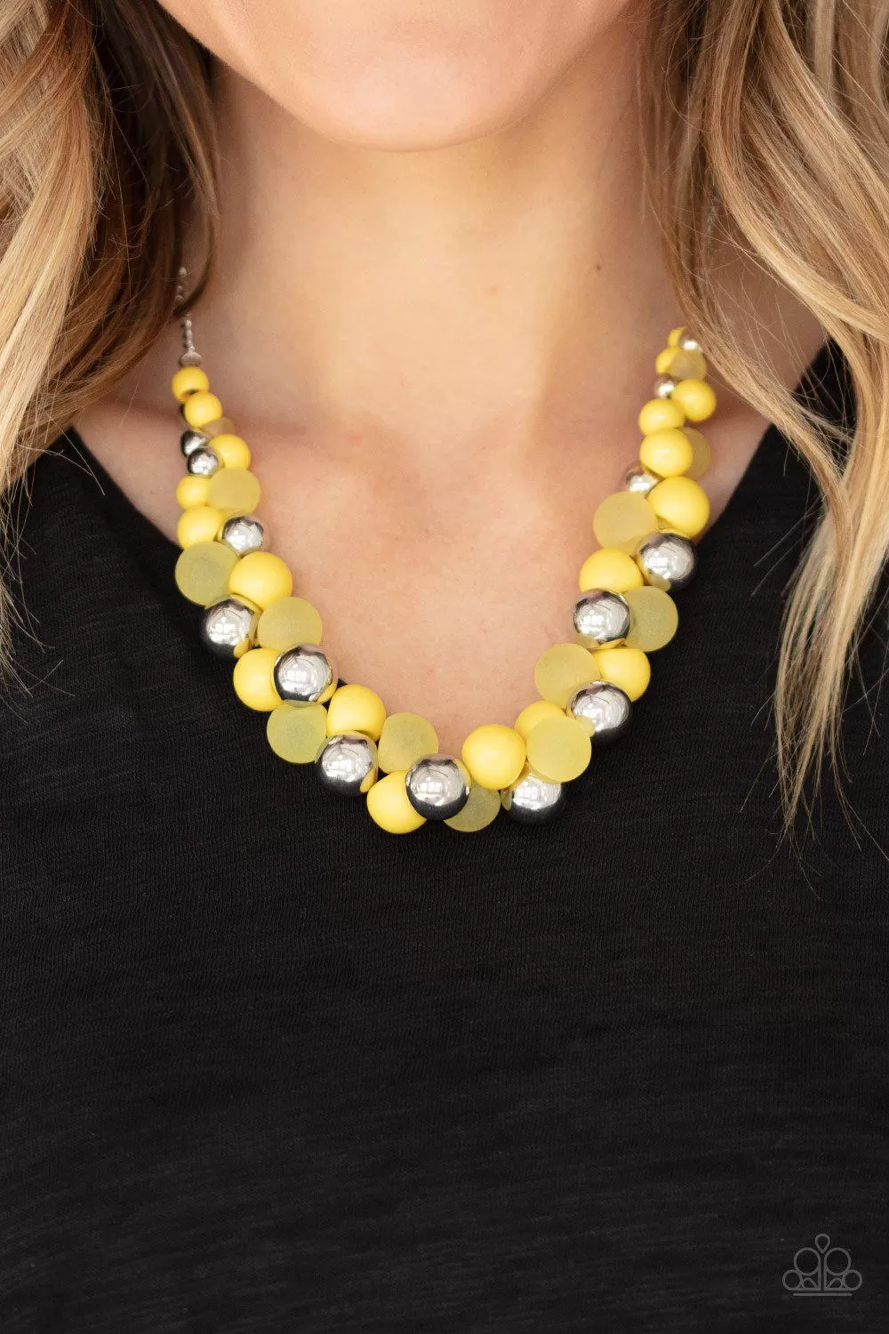 Bubbly Brilliance Yellow Necklace - Paparazzi Accessories