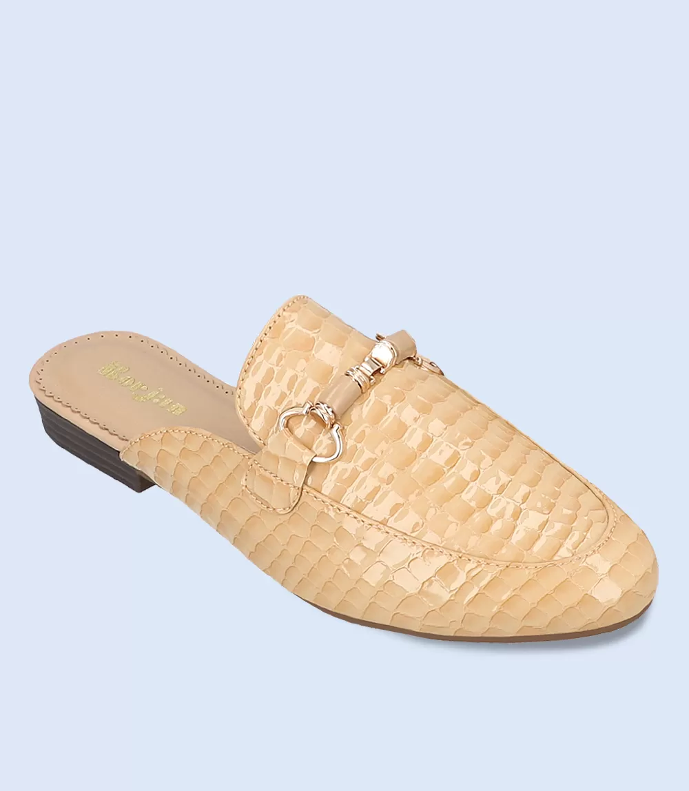 BW8156-BEIGE-Women Casual Mules