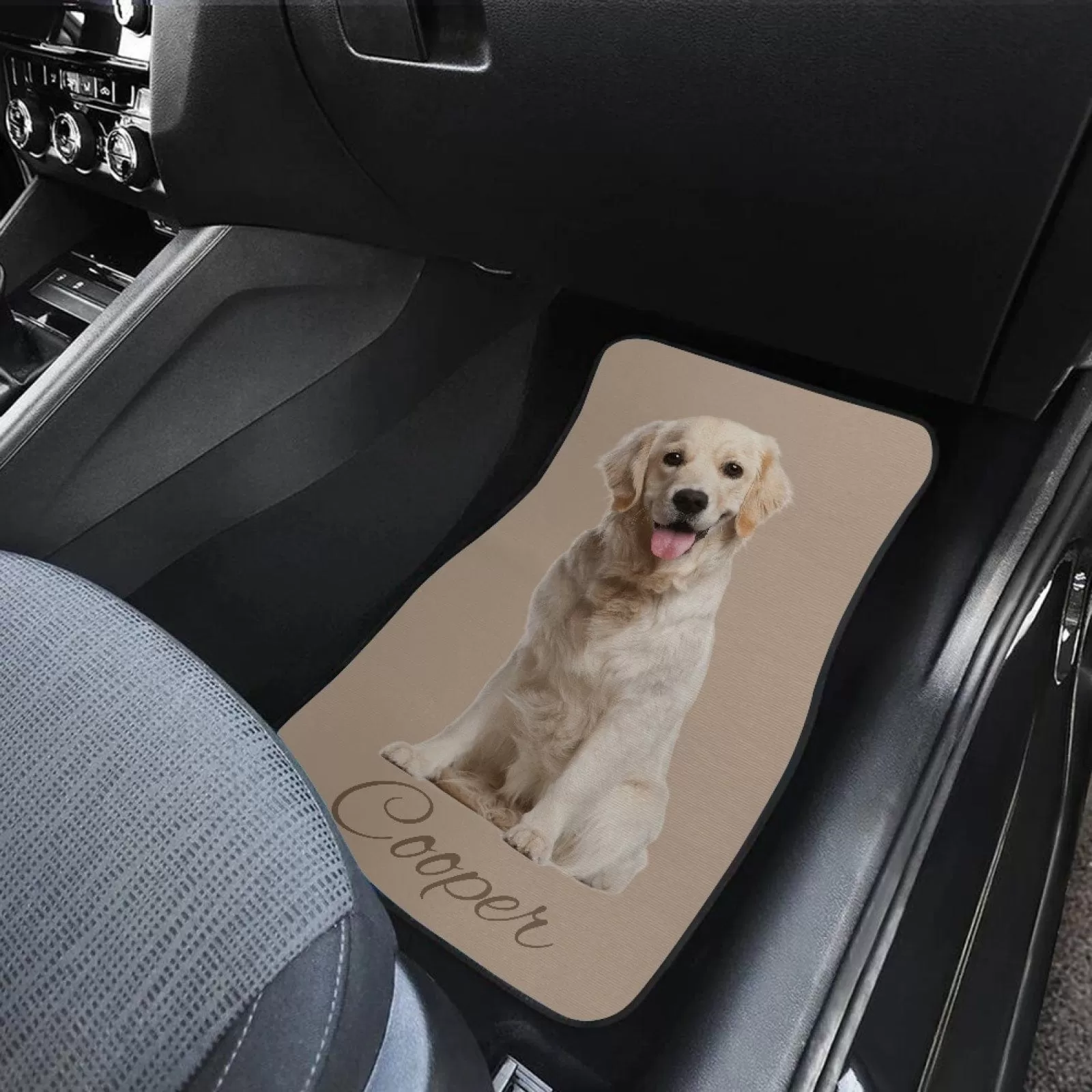 Custom Photo&Name Car Floor Mats Automotive Carpet Non-Slip Universal Interior Car Decor Accessories (Set of 2)