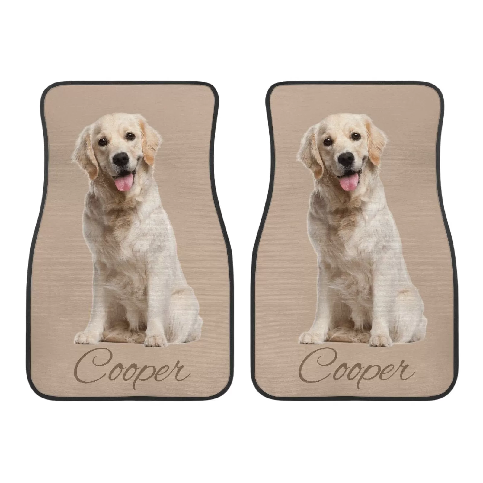 Custom Photo&Name Car Floor Mats Automotive Carpet Non-Slip Universal Interior Car Decor Accessories (Set of 2)