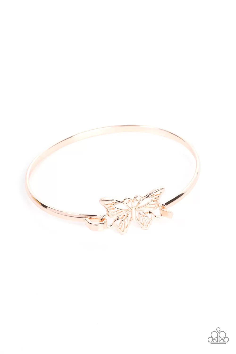 Did I FLUTTER? - Rose Gold Butterfly Dainty Bracelet Paparazzi Accessories