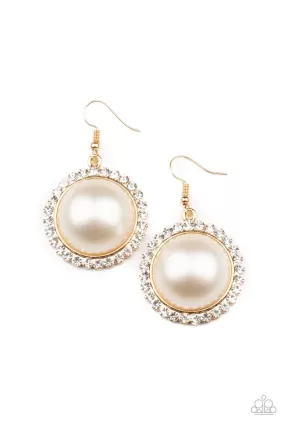 Esteemed Elegance Gold Earrings - Paparazzi Accessories