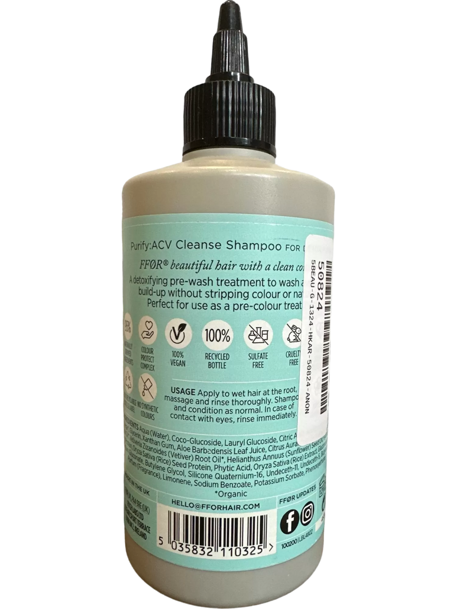 FFOER Detoxifying Pre-Wash Treatment ACV Cleanse Shampoo 300ml