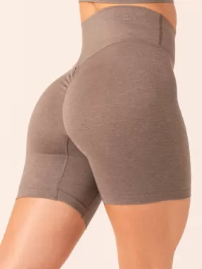 Focus Scrunch Seamless Shorts - Taupe Marl