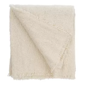 Fringed Boucle Throw