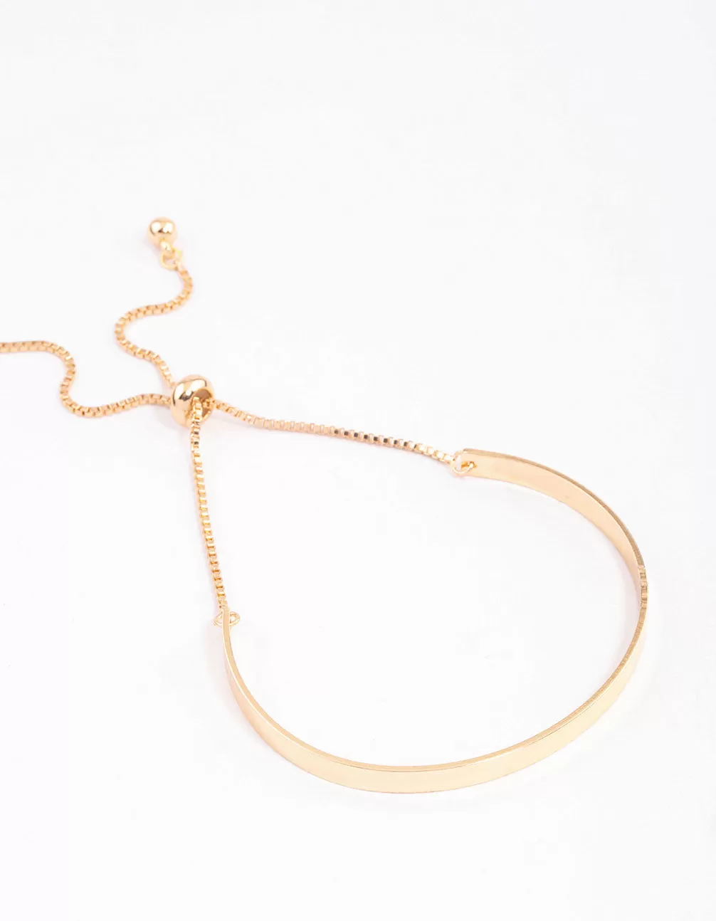 Gold Simple Solid Bangle Toggle Bangle