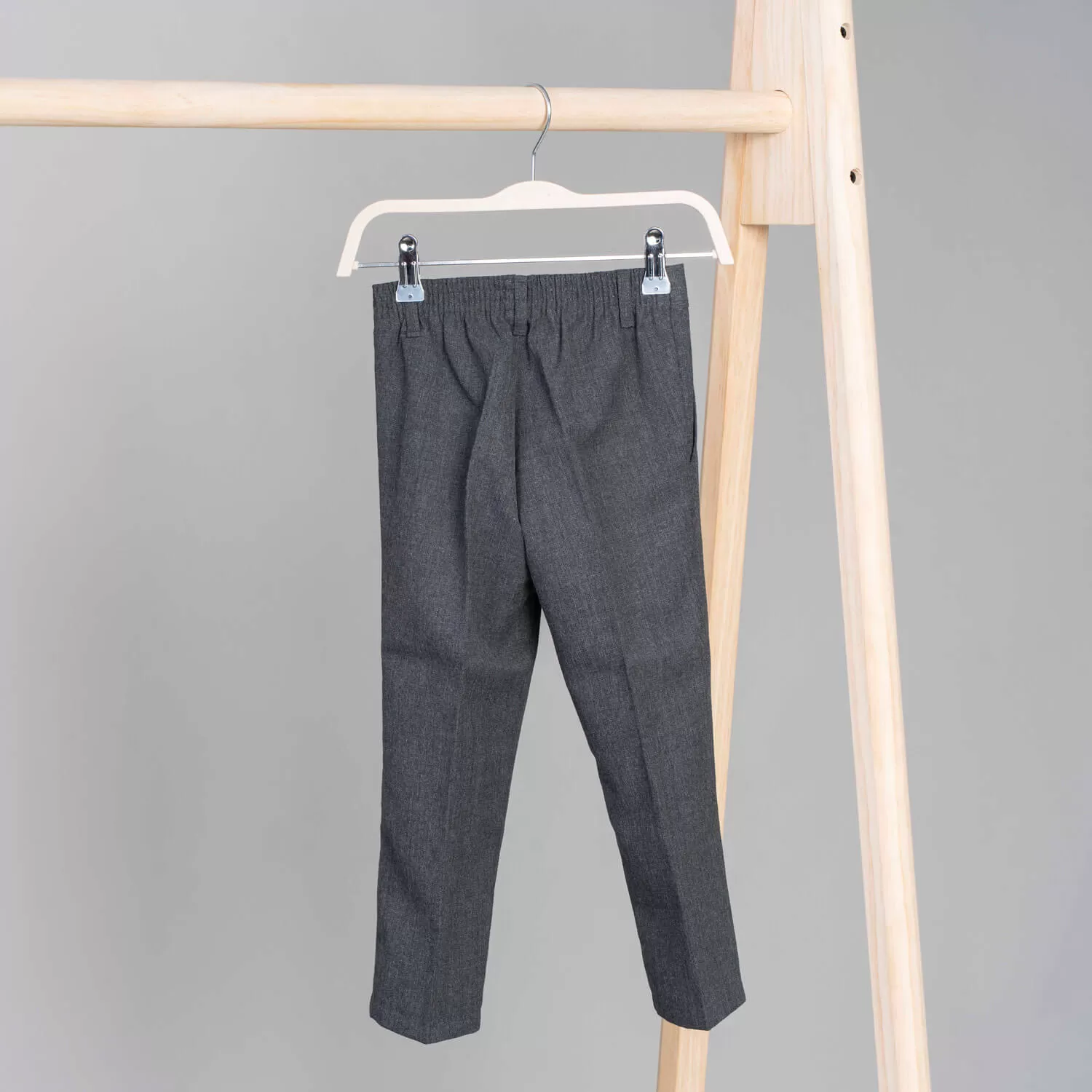 Half Elastic Slacks - Grey