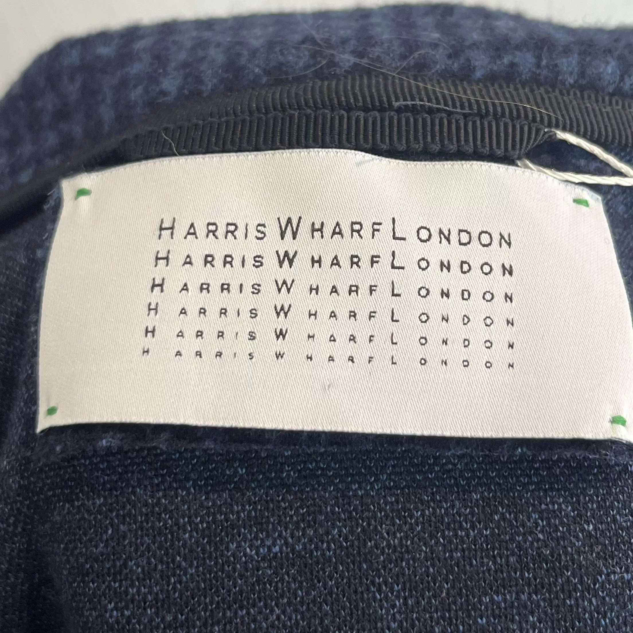 Harris Wharf Blue & Navy Dogtooth Wool Mix Jacket S