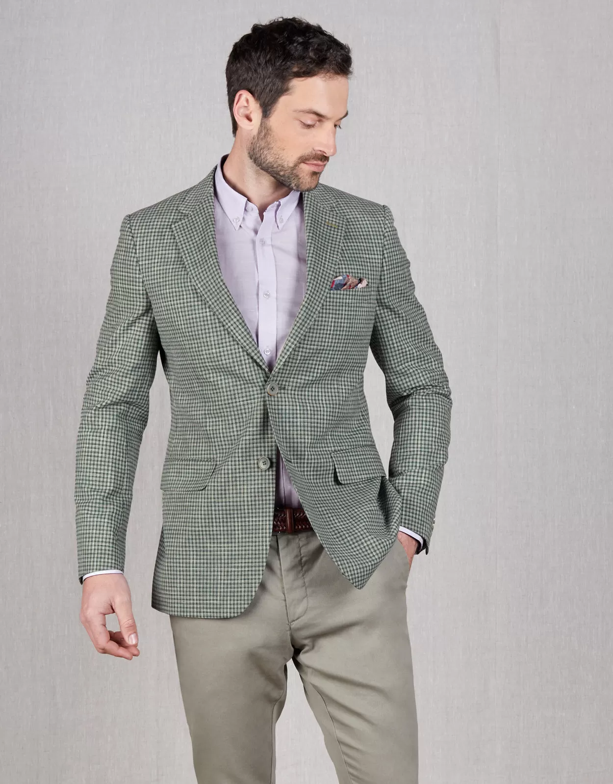 Hawker Green Guncheck Blazer