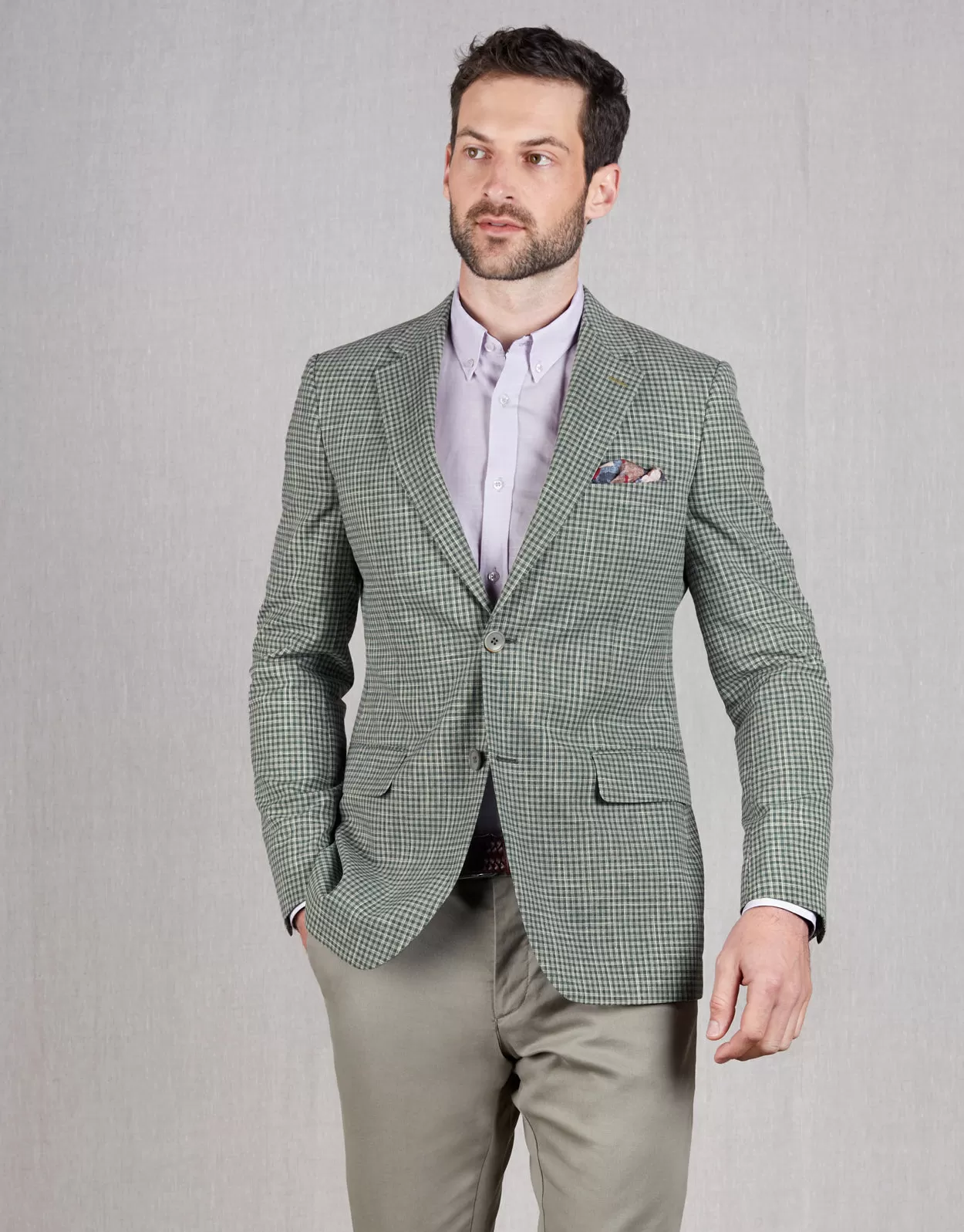 Hawker Green Guncheck Blazer