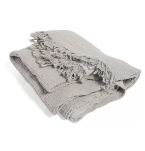 HAY Crinkle Plaid Blanket – Grey