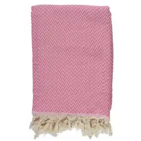 Hot Pink Zigzag Throw