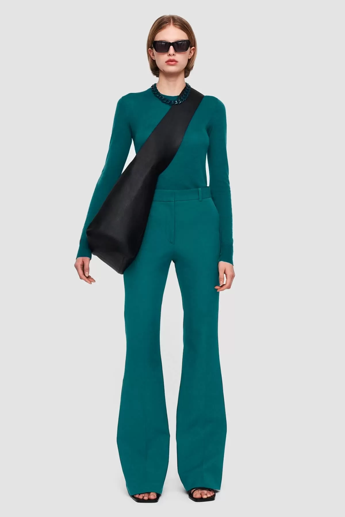 Joseph Gabardine Stretch Tafira Trousers - Dark Teal