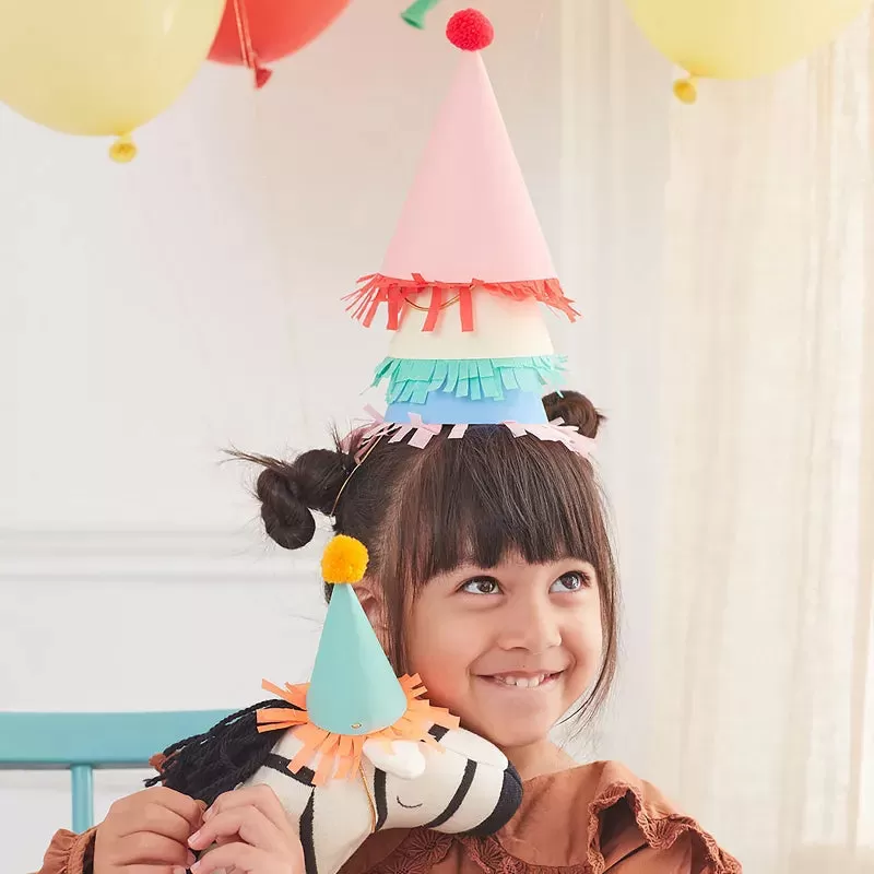 Large PomPom Fringe Party Hats