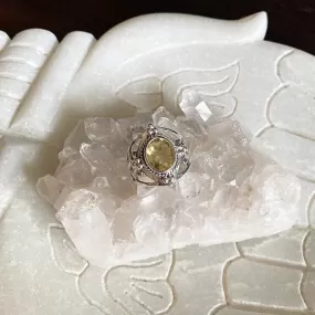 Lemon Quartz Oval Gemstone Ring - Surya