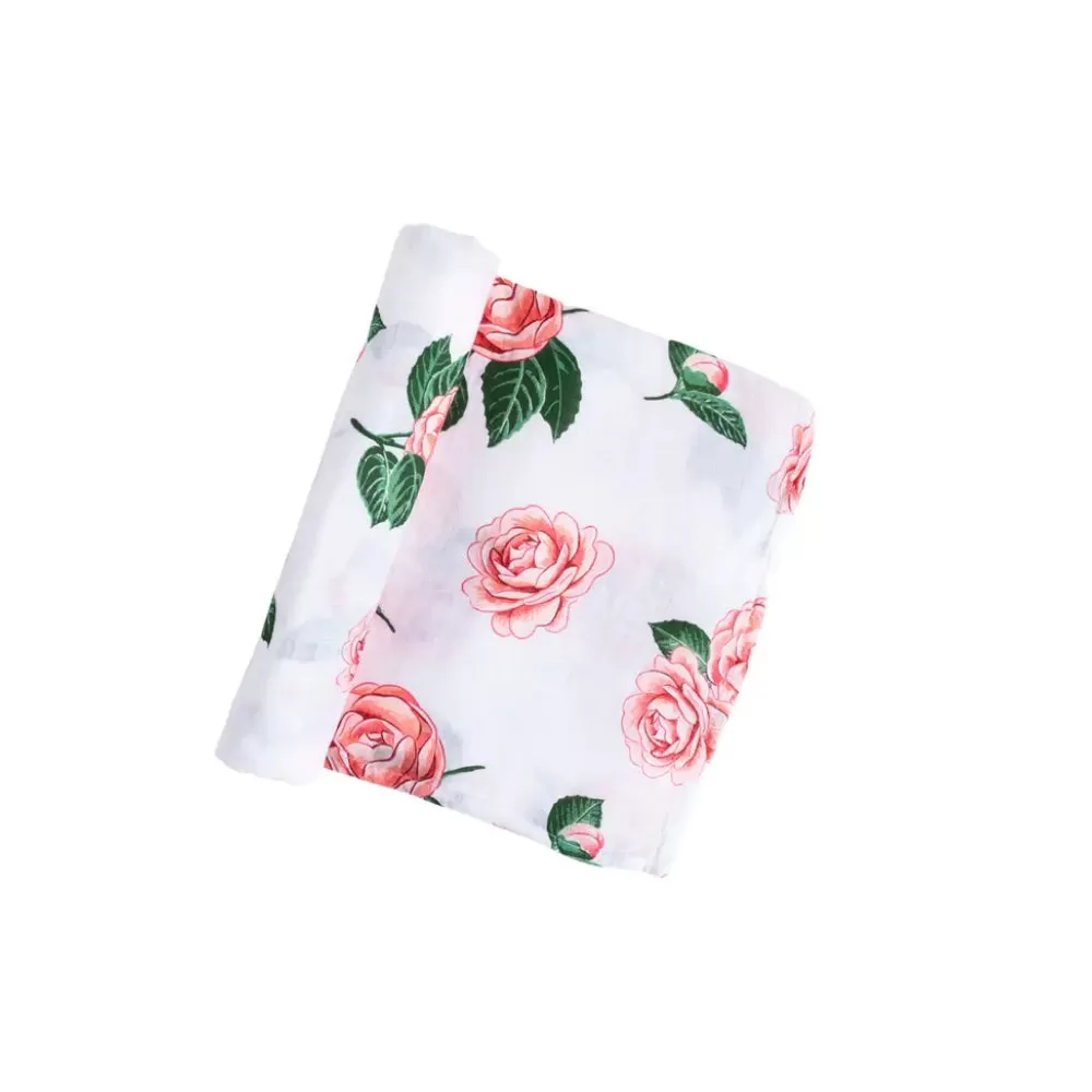 Little Hometown Camellia Swaddle Blanket (Floral)