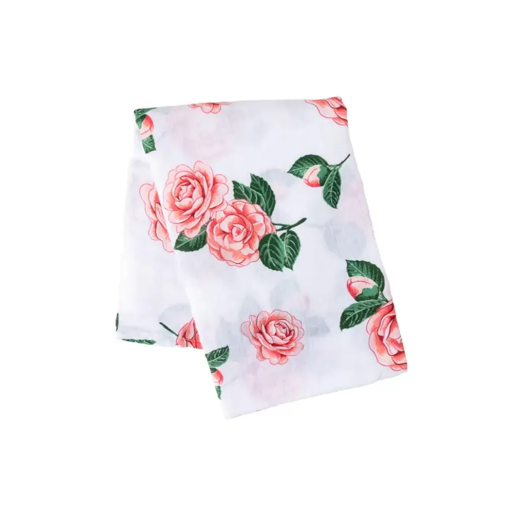 Little Hometown Camellia Swaddle Blanket (Floral)