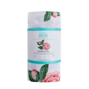 Little Hometown Camellia Swaddle Blanket (Floral)