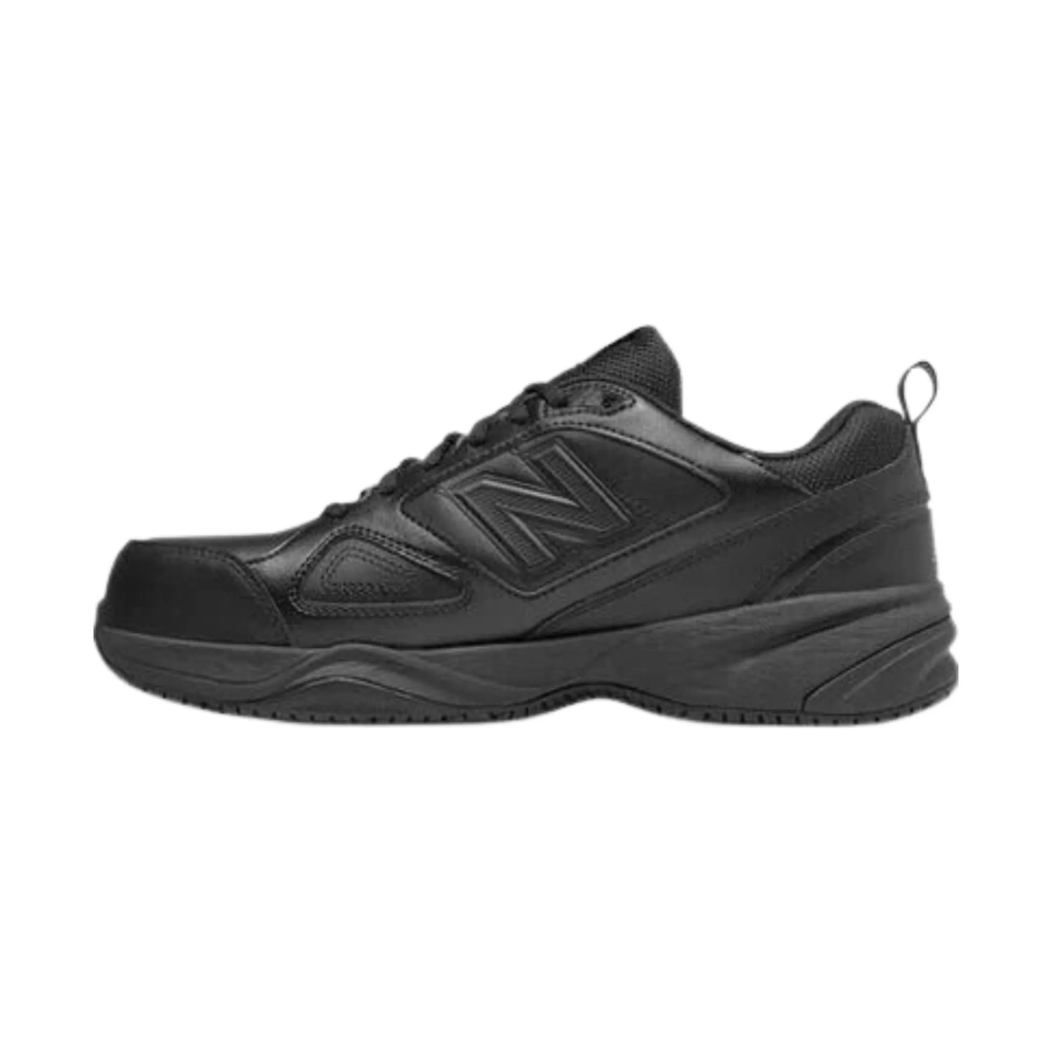 New Balance Men's 627v2 Steel Toe Static Dissipative Leather Athletic Work Shoes - Black