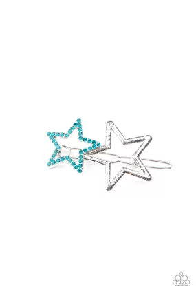 Paparazzi Accessories - Lets Get This Party STAR-ted! #HB25 Bin 1 - Blue Hair Accessories