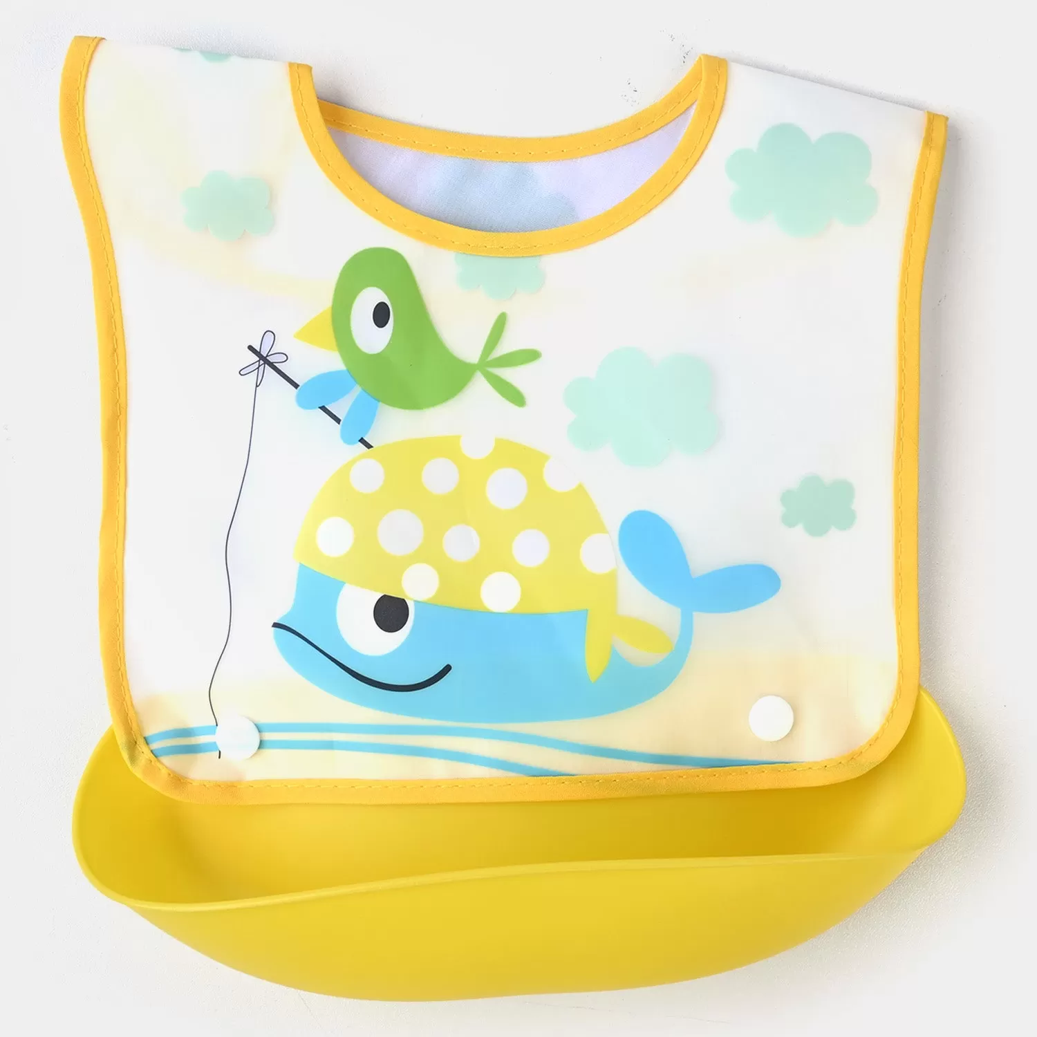 PLASTIC BIB WITH HOLDER FOR BABIES