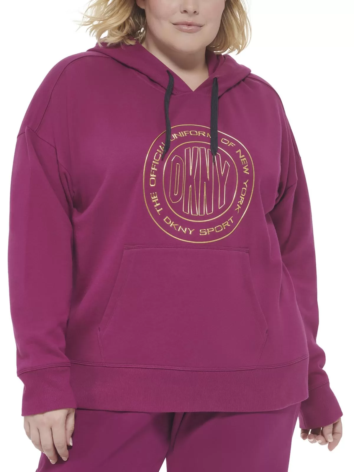 Plus Womens Logo Metallic Hoodie