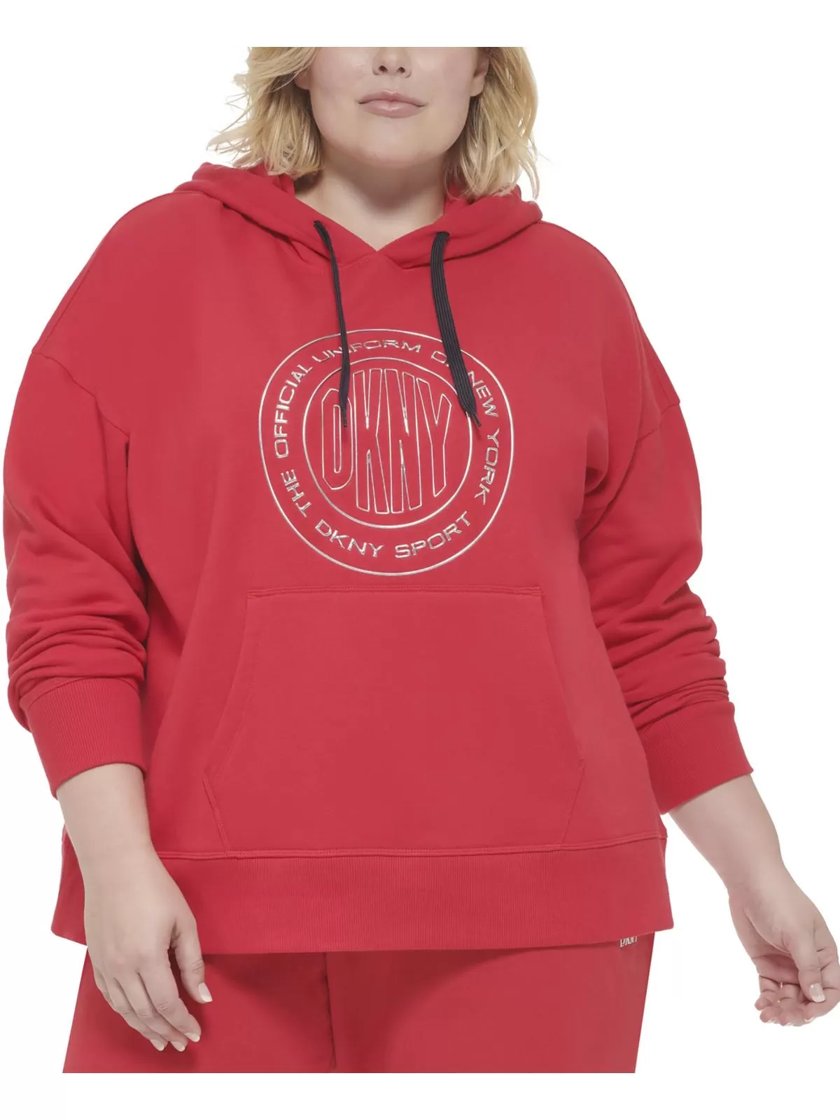 Plus Womens Logo Metallic Hoodie