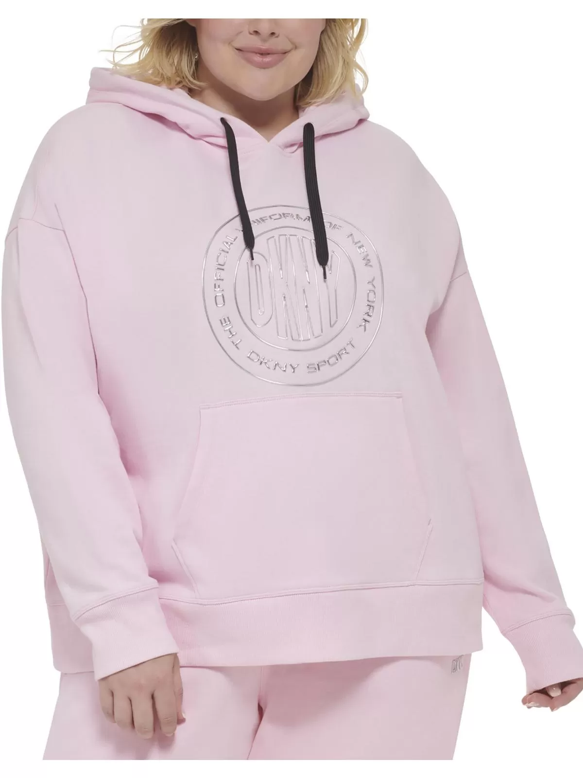 Plus Womens Logo Metallic Hoodie