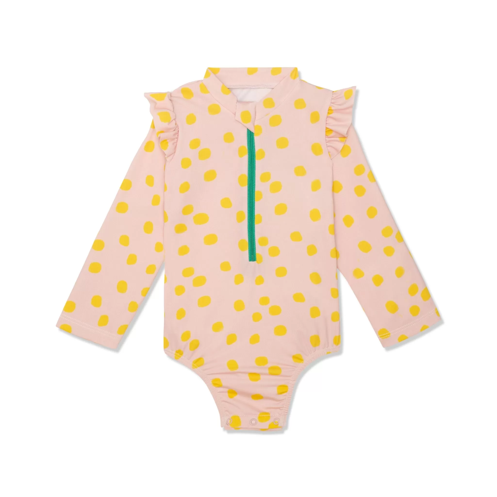 Recycled Polyester Spotted Giraffe Zipped Baby Rashguard