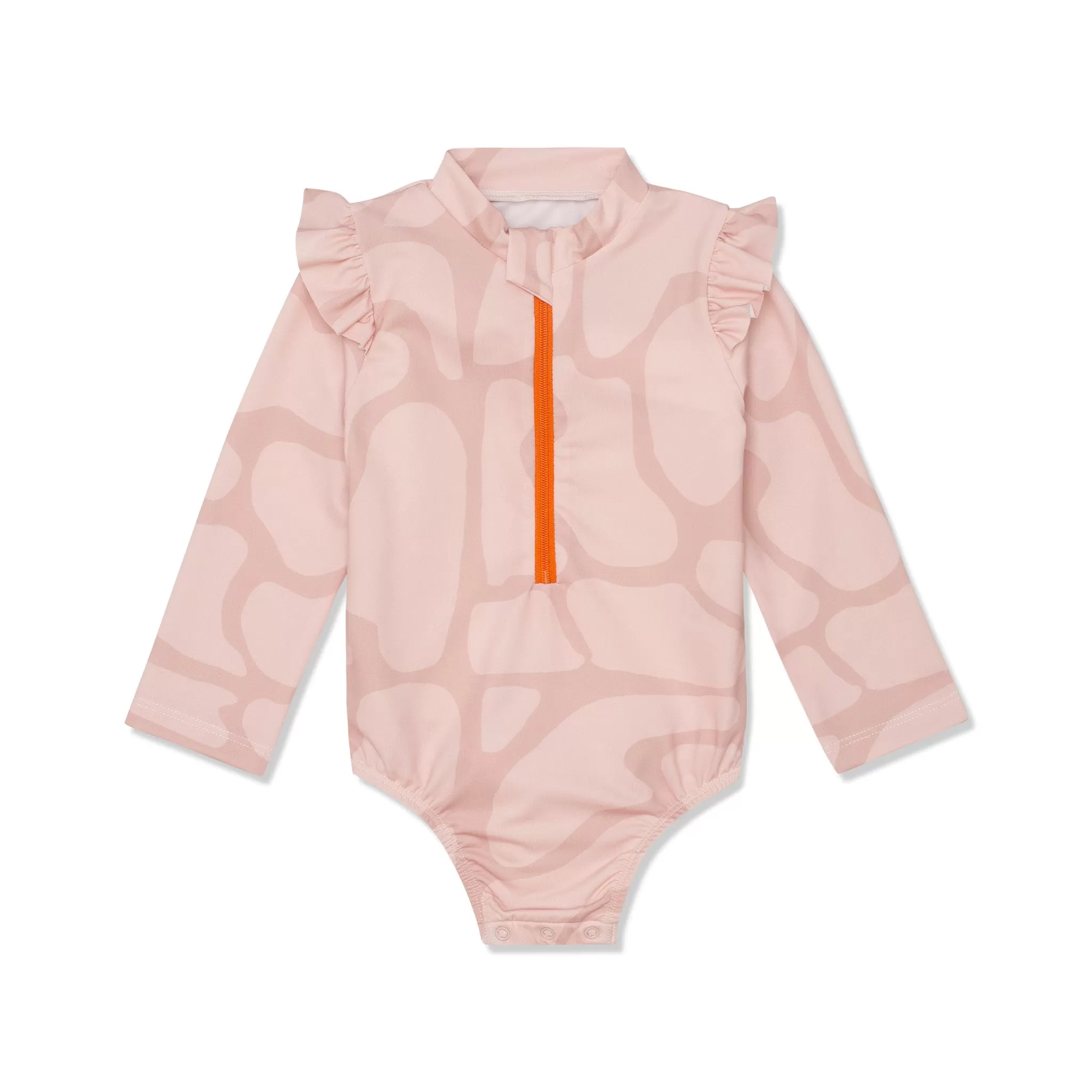 Recycled Polyester Spotted Giraffe Zipped Baby Rashguard