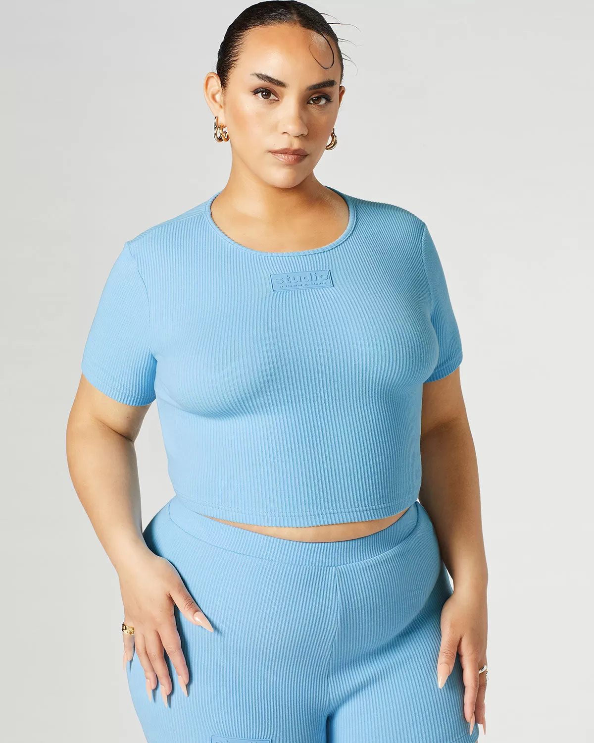 Ribbed Crew Neck Crop Top