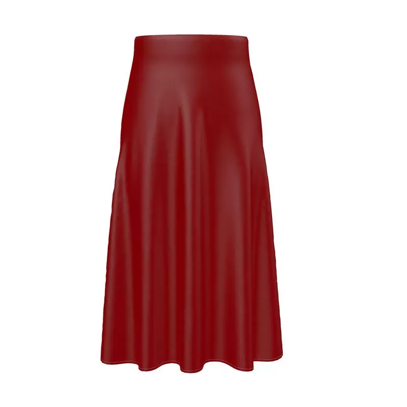 Rust Colored Midi Skirt