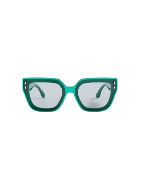 Square Sunglasses in Emerald Green