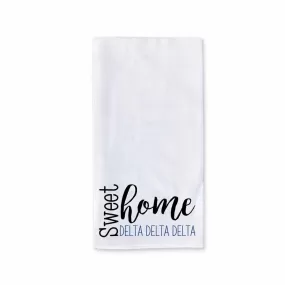 Sweet Home Delta Delta Delta Sorority Kitchen Towel