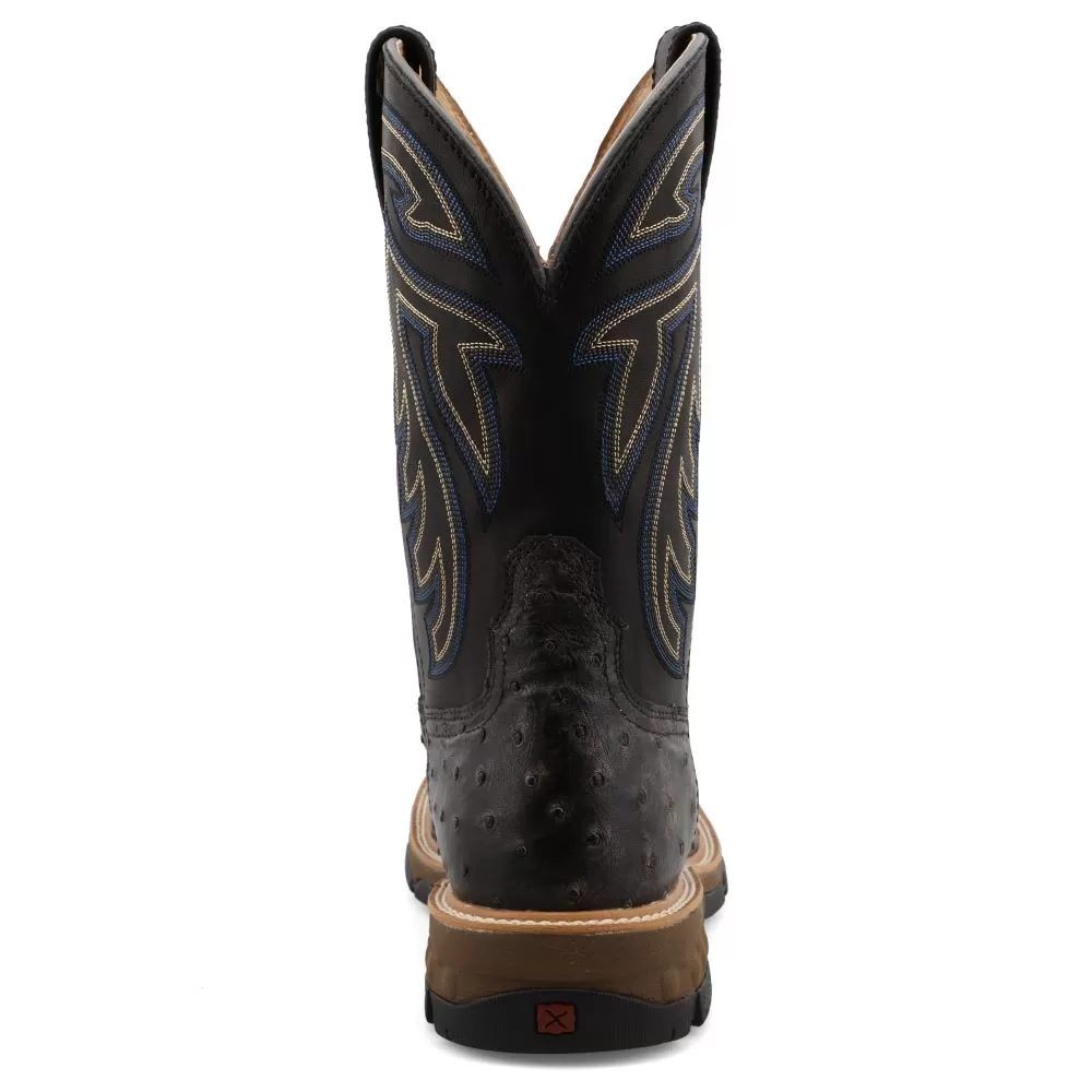 'Twisted X' Men's 11 Western Work EH Comp Toe - Black / Black