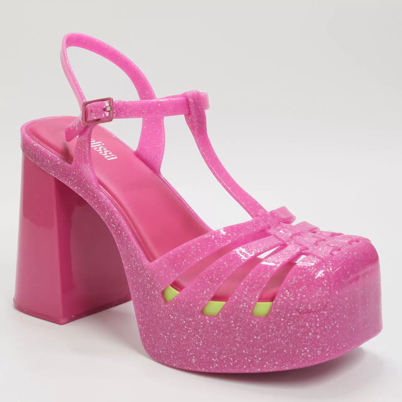 Womens Melissa Party Heels Pink Glitter