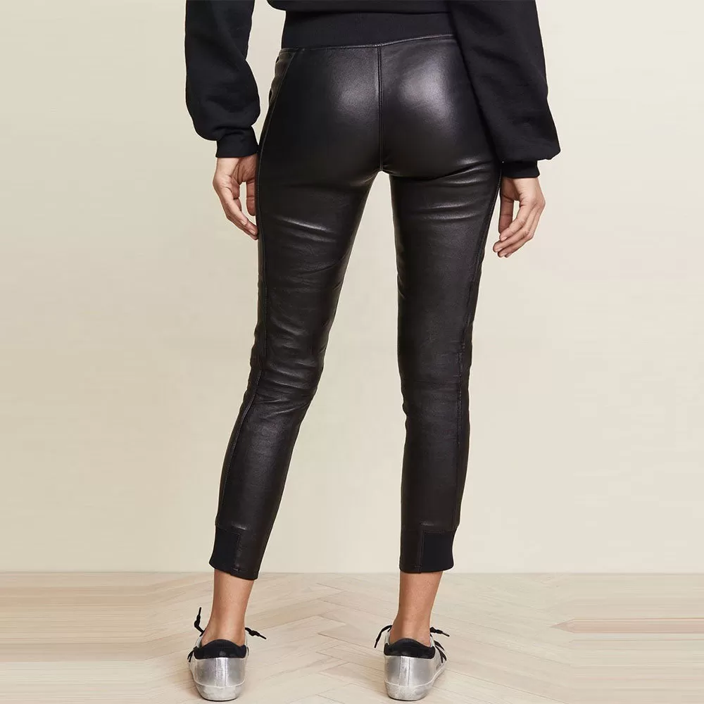 Women's Skinny Leather Pants - Camila